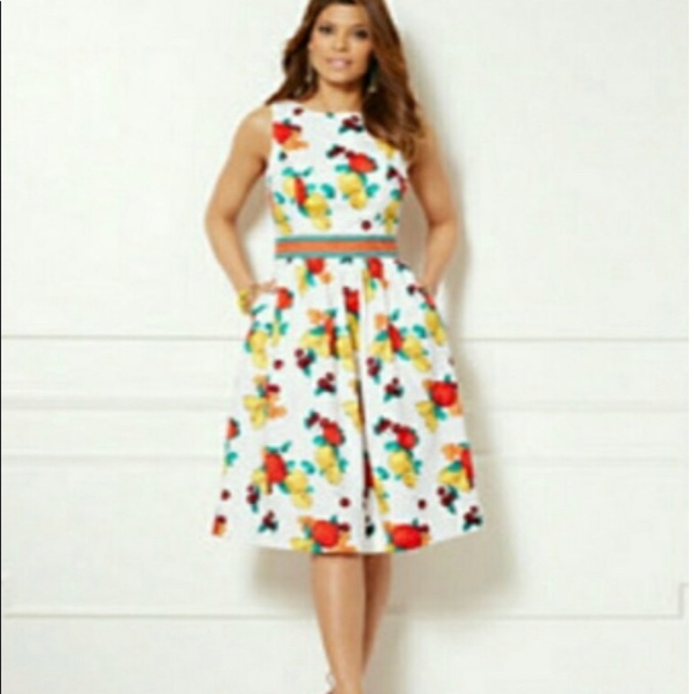 NY&Co Eva Mendes Colorful Patterned Dress. NWT